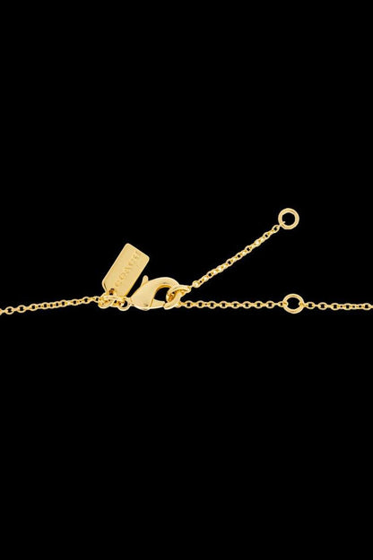 Coach Logo Plaque Pendant Necklace