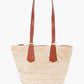 Braided Straw Panierm Tote Bag With Double Handle
