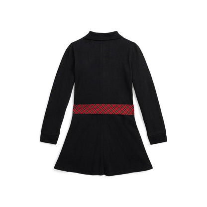 Plaid-Sash Knit Oxford Dress (Toddler/Little Kids)