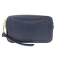 Navy Leather Shoulder Bag (Pre-Owned)