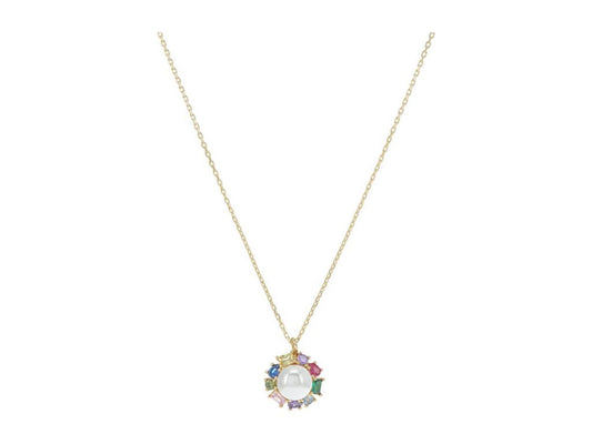 Candy Shop Pearl Halo Pendant Necklace