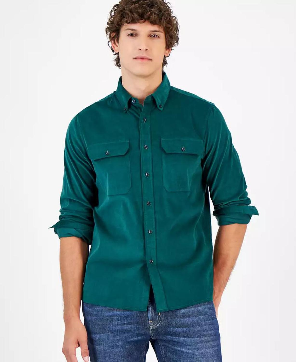 Men's Classic-Fit Micro-Cord Shirt