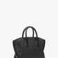 Avril Small Leather and Suede Satchel