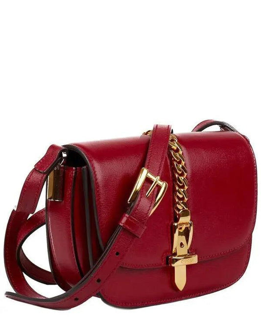 Gucci Sylvie 1969 Leather Shoulder Bag