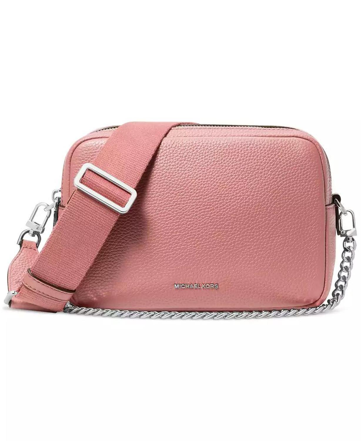 Bryant Medium Leather Double Zip Chain Camera Crossbody