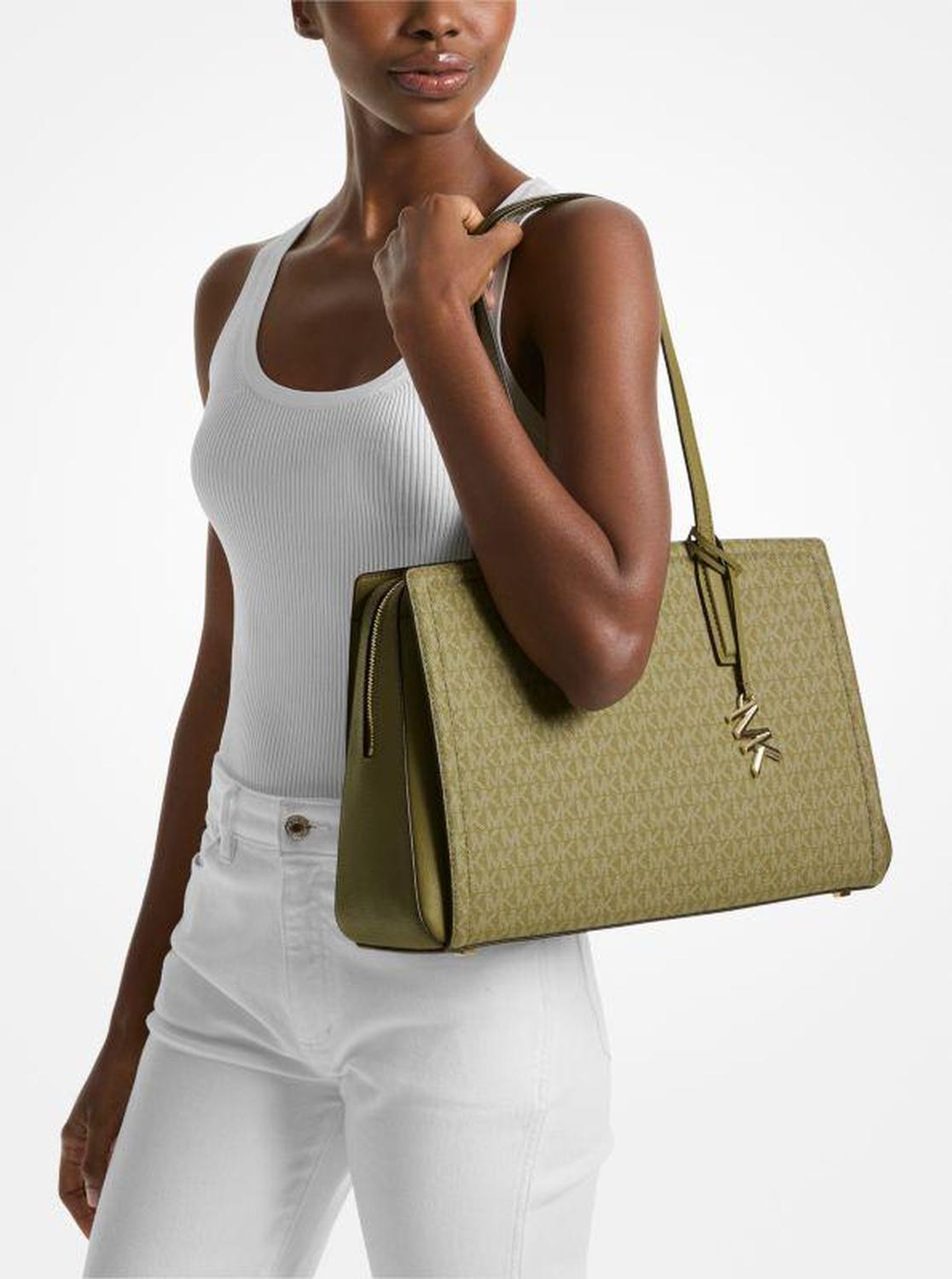 Laila Medium Signature Logo Tote Bag