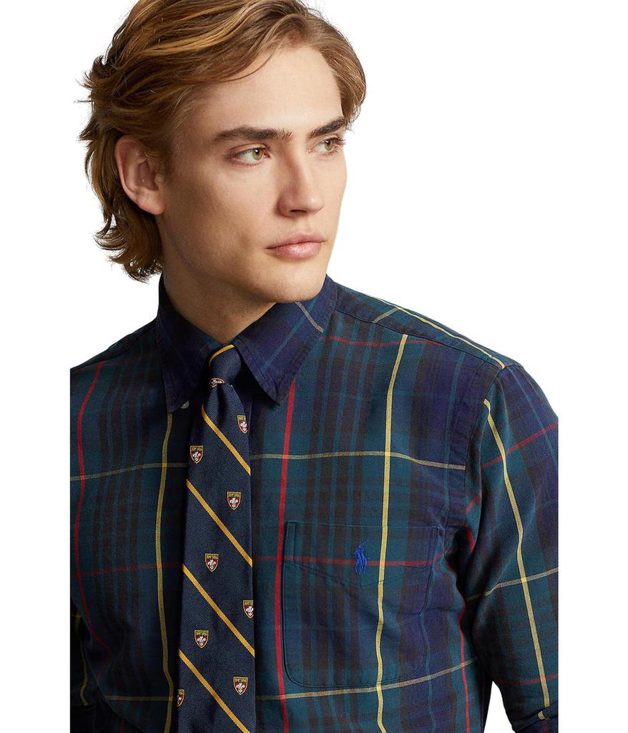 Classic Fit Plaid Oxford Shirt