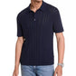 Men's Pointelle Stripe Polo Shirt