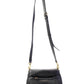 Marc Jacobs Womens Leather Foldover Magnetic Closure Shoulder Bag Black