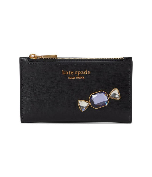 Bon Bon Stone Embellished Small Slim Bifold Wallet