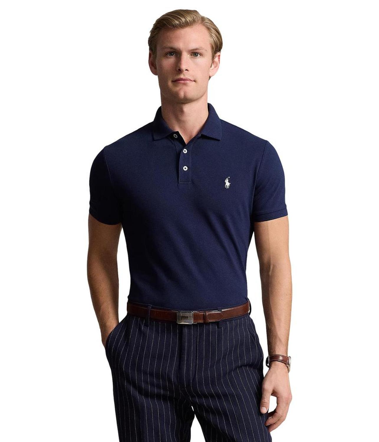Classic Fit Stretch Mesh Polo Shirt