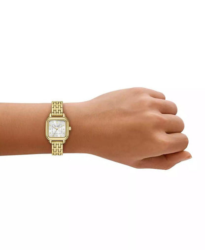 Women's Gracie Square Three-Hand Gold-Tone Stainless Steel Watch, 25mm