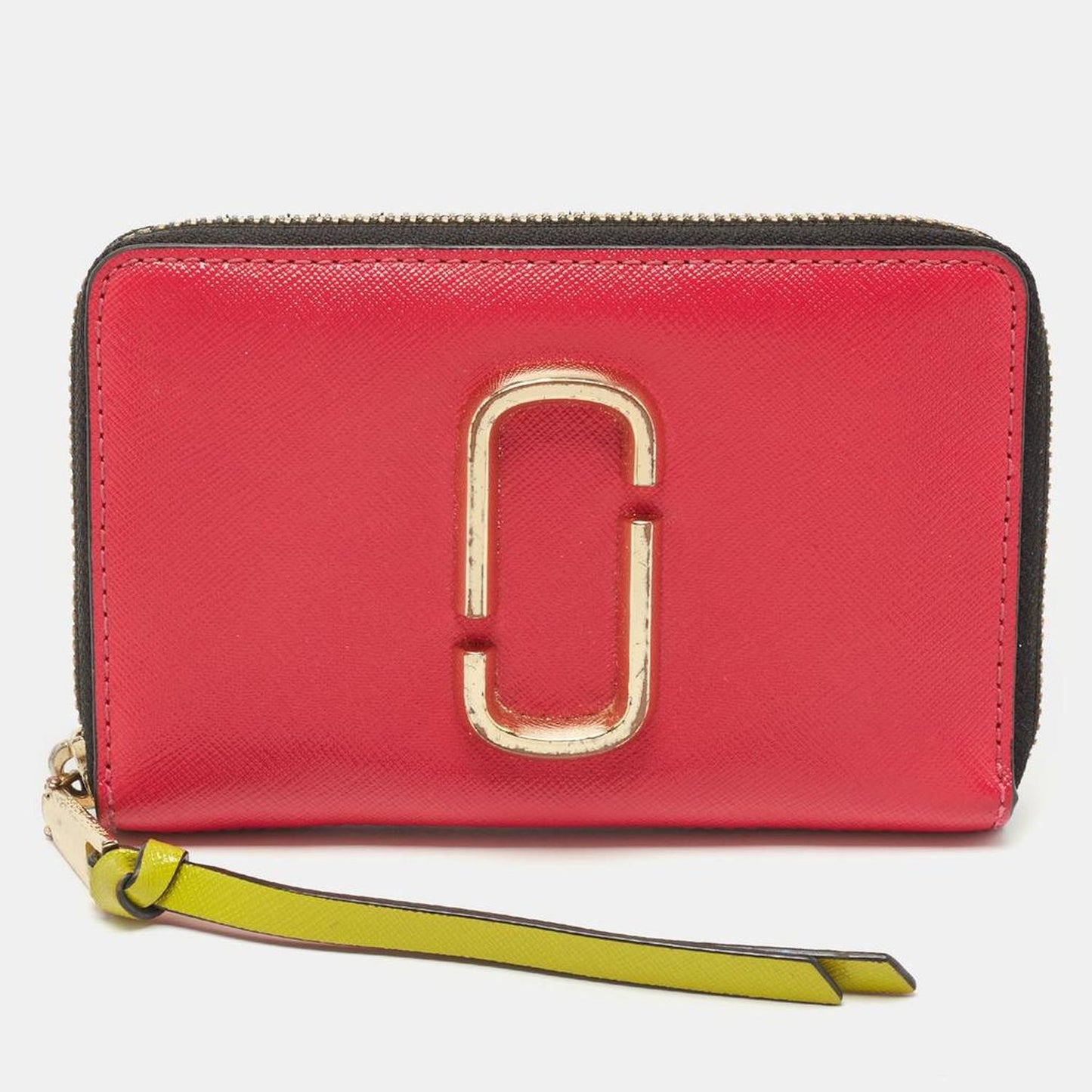 Marc Jacobs Pink/purple Saffiano Leather Snapshot Compact Wallet
