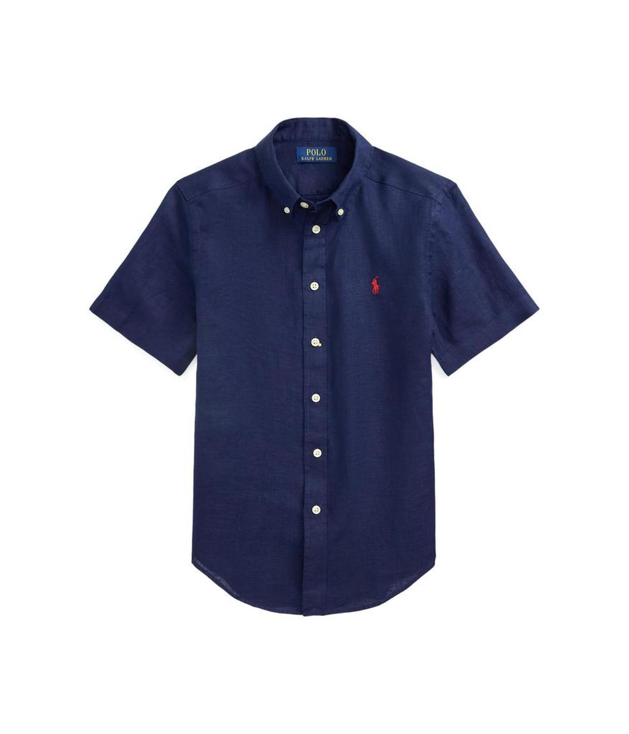 Linen Short Sleeve Shirt (Big Kid)
