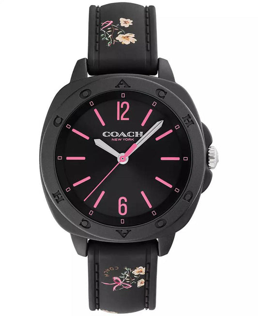Women's Kitt Black Silicone Strap Watch, 35.4mm