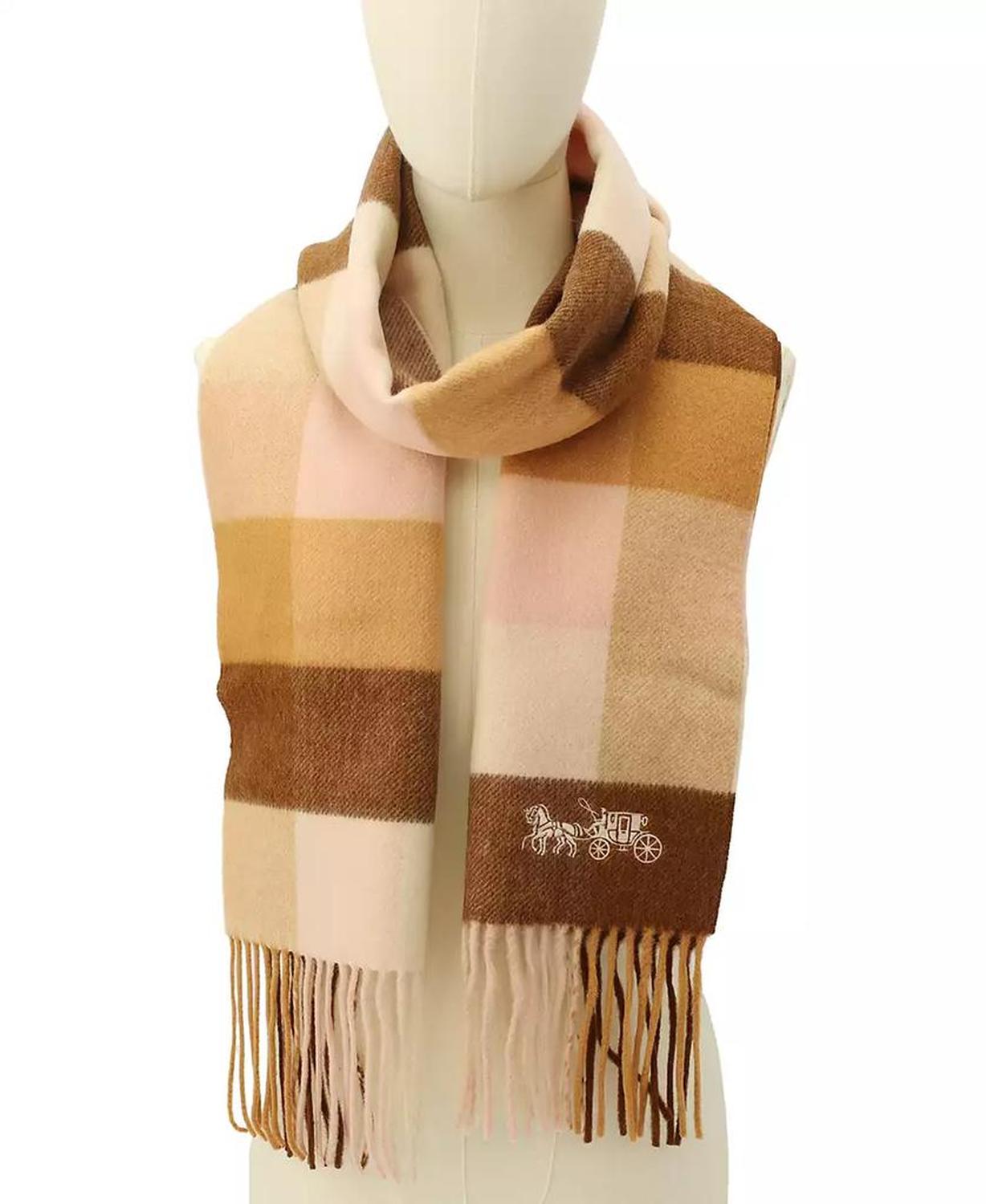 Women's Multicolored Check Muffler Scarf