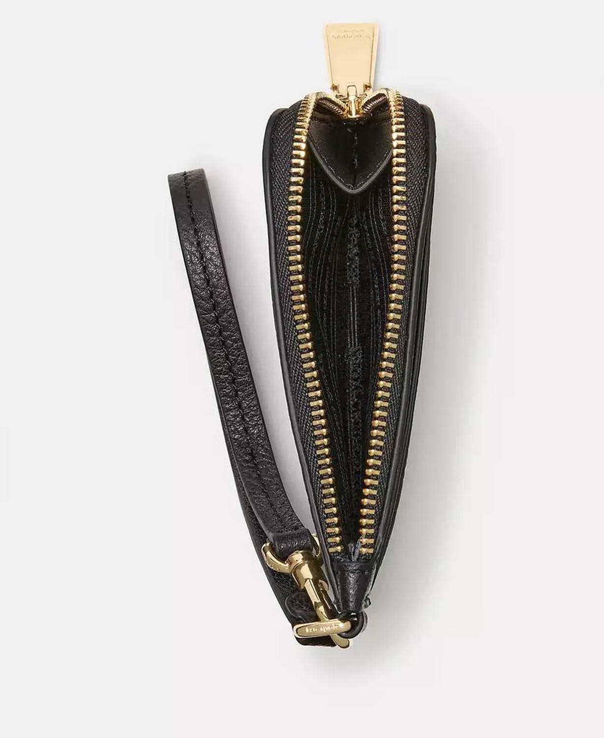 Devin Pebbled Leather Coin Card Case Wristlet