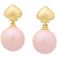 Gold-Tone Spade & Imitation Pearl Drop Earrings