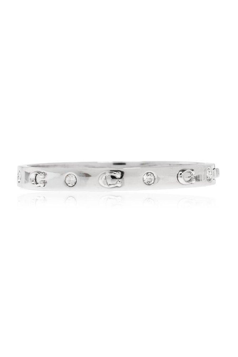 Coach Logo Plaque Embellished Bracelet