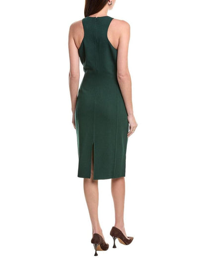 Racerback Wool-Blend Sheath Dress