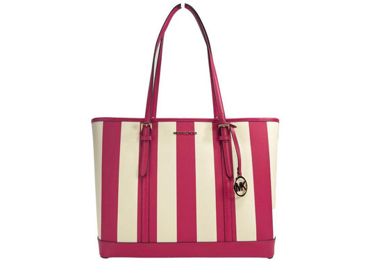 Michael Kors Jet Set Travel Large TZ Shoulder PVC Tote Bag Purse Women's pink