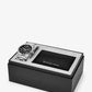 Oversized Lexington Silver-Tone Watch and Crocodile-Embossed Leather Card Case Gift Set