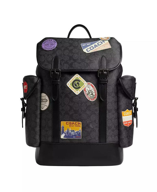 Men's Hitch Signature Canvas with Patches Backpack