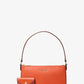 Vincent Medium Saffiano Leather Pochette with Signature Logo Card Case