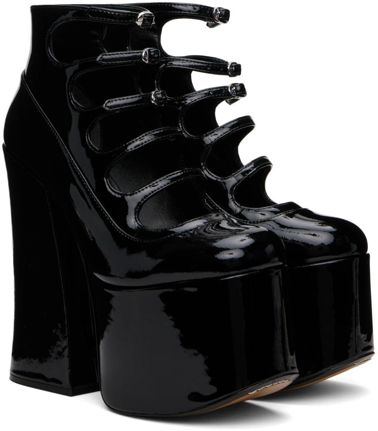 Black 'The Patent Leather Kiki' Heels