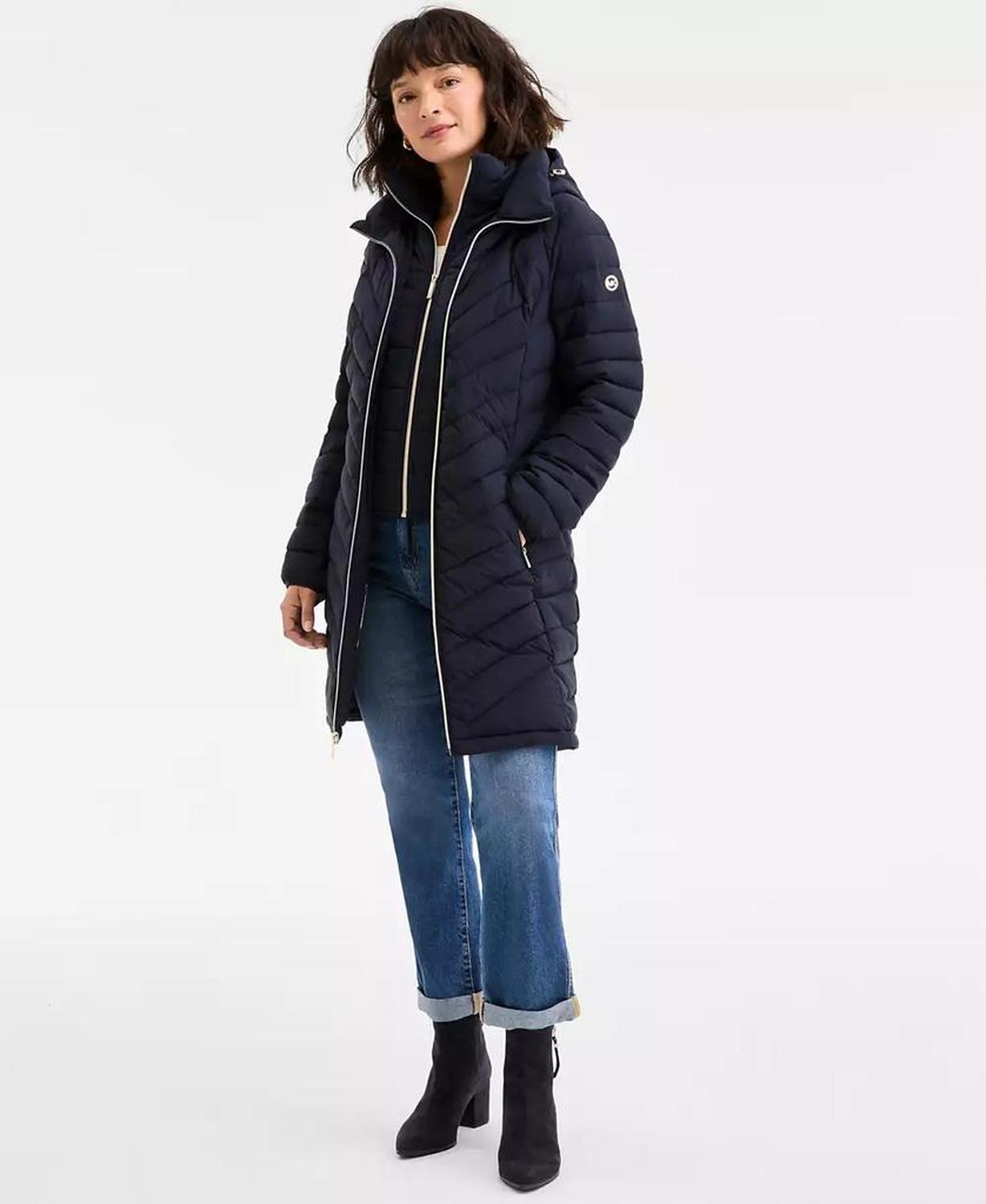 MICHAEL Women's Hooded Puffer Coat, PXXS-XX