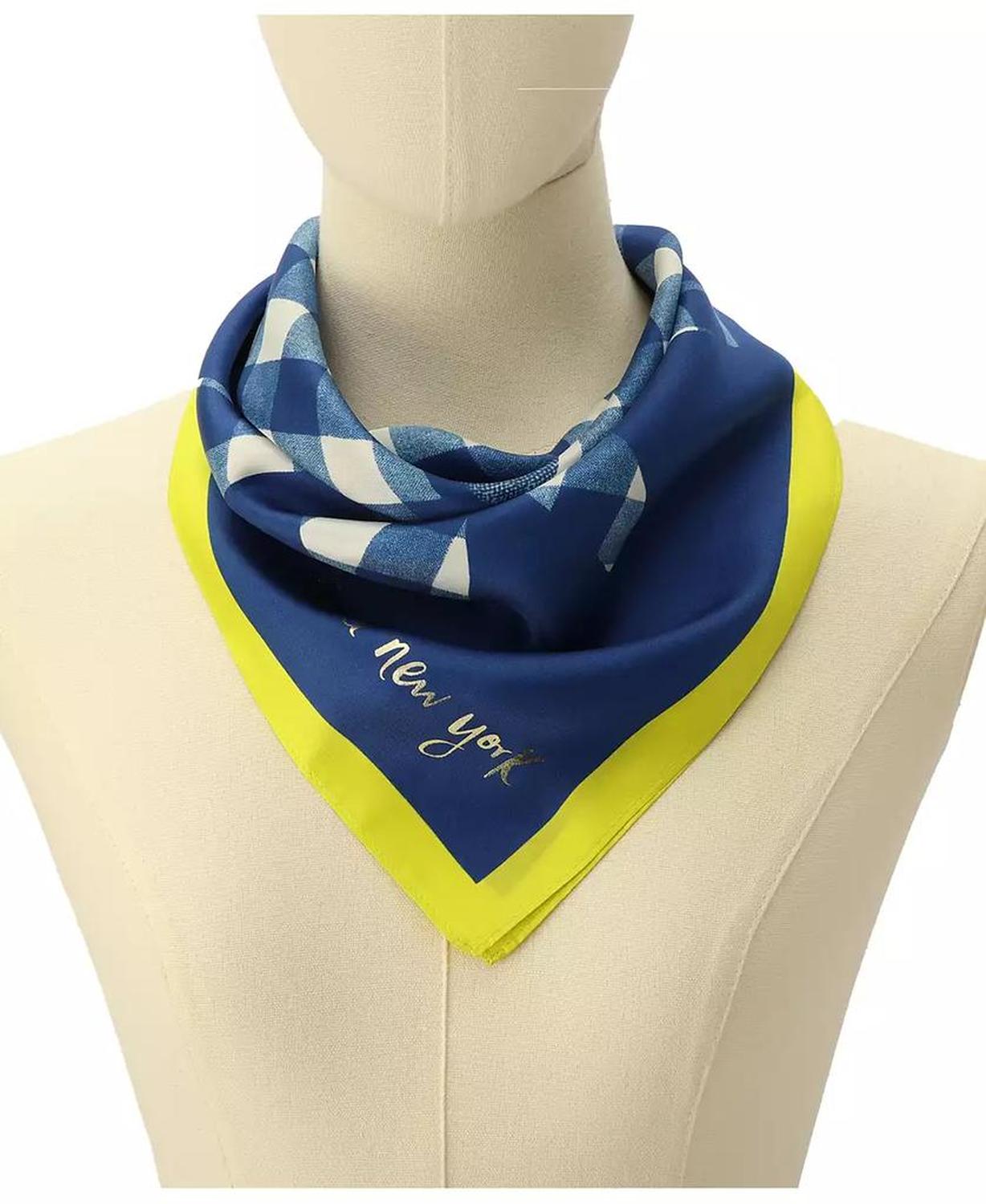 Women's Daisy Gingham Silk Bandana