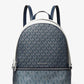 Rhea Medium Metallic Signature Logo Backpack