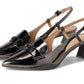 Nikola Metallic Leather Hybrid Slingback