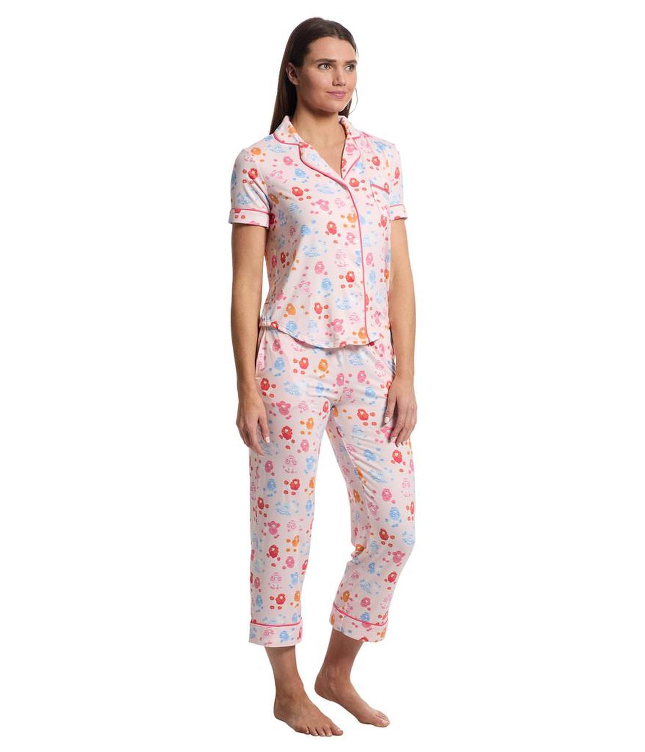 Short Sleeve Cropped PJ Set