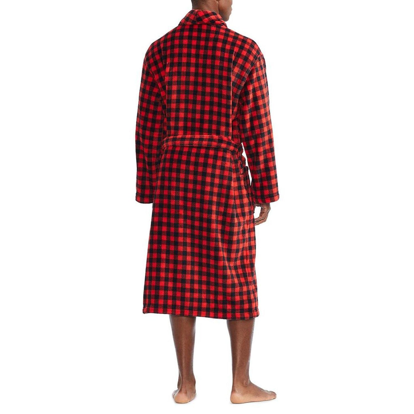 Microfiber Plush Long Sleeve Shawl Collar Robe
