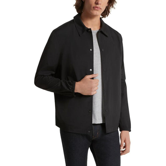 Men's Snap-Front Nylon Shirt Jacket