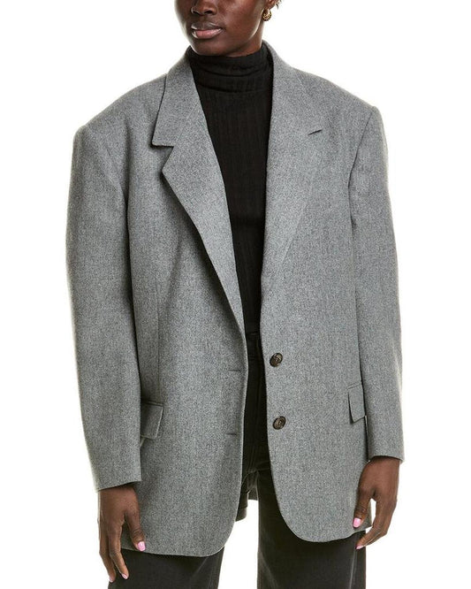Flannel Mattie Wool-Blend Blazer