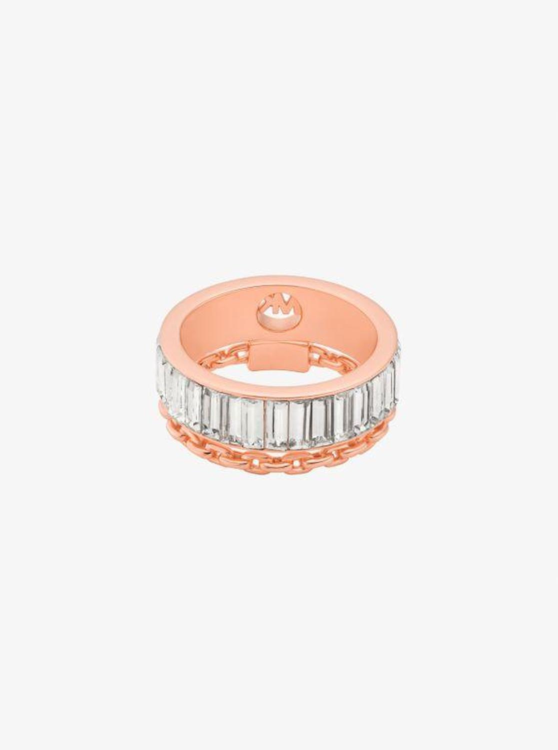 Cubic Zirconia Double Layered Ring