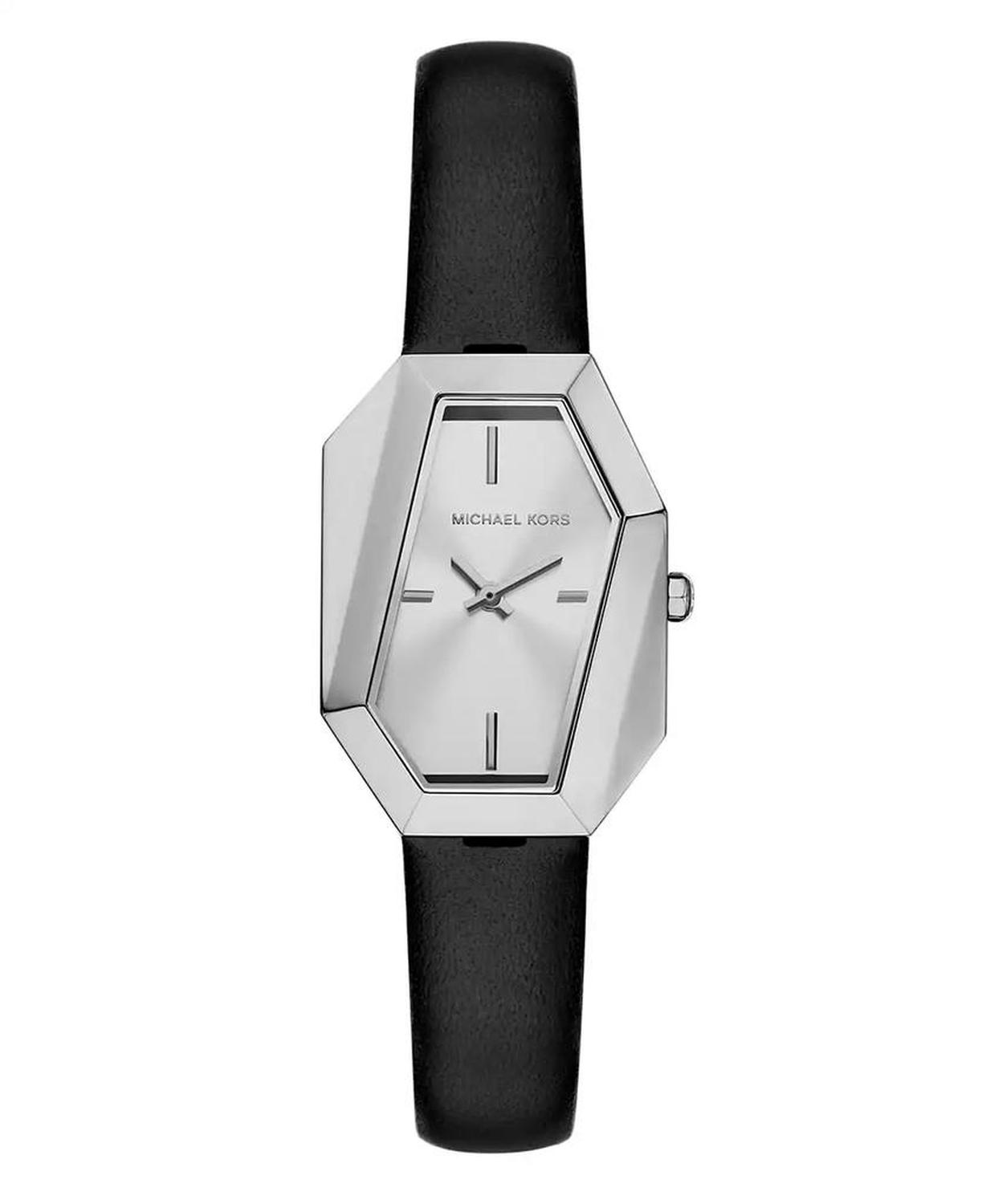 Women's Suri Two-Hand Black Leather Watch, 24x33mm