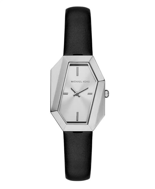 Women's Suri Two-Hand Black Leather Watch, 24x33mm