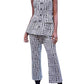 Plaid Pant Set In Black/white