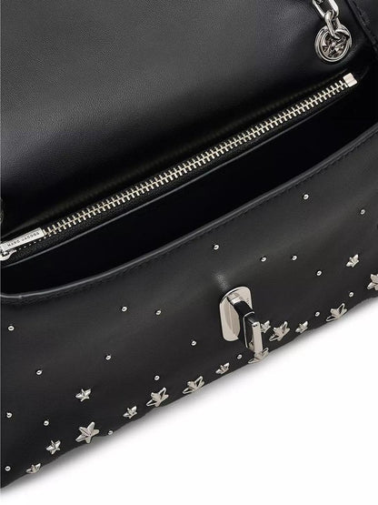 The Star Studded Dual Chain Leather Wallet