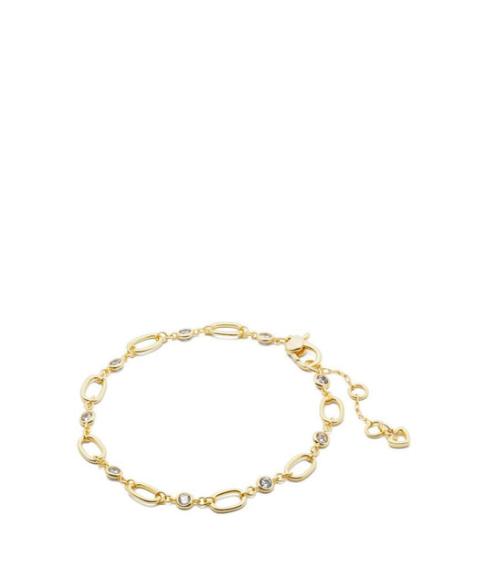 Chain And Stone Line Bracelet