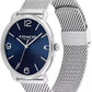 Unisex Elliot Silver-Tone Stainless Steel Mesh Bracelet Watch 41mm