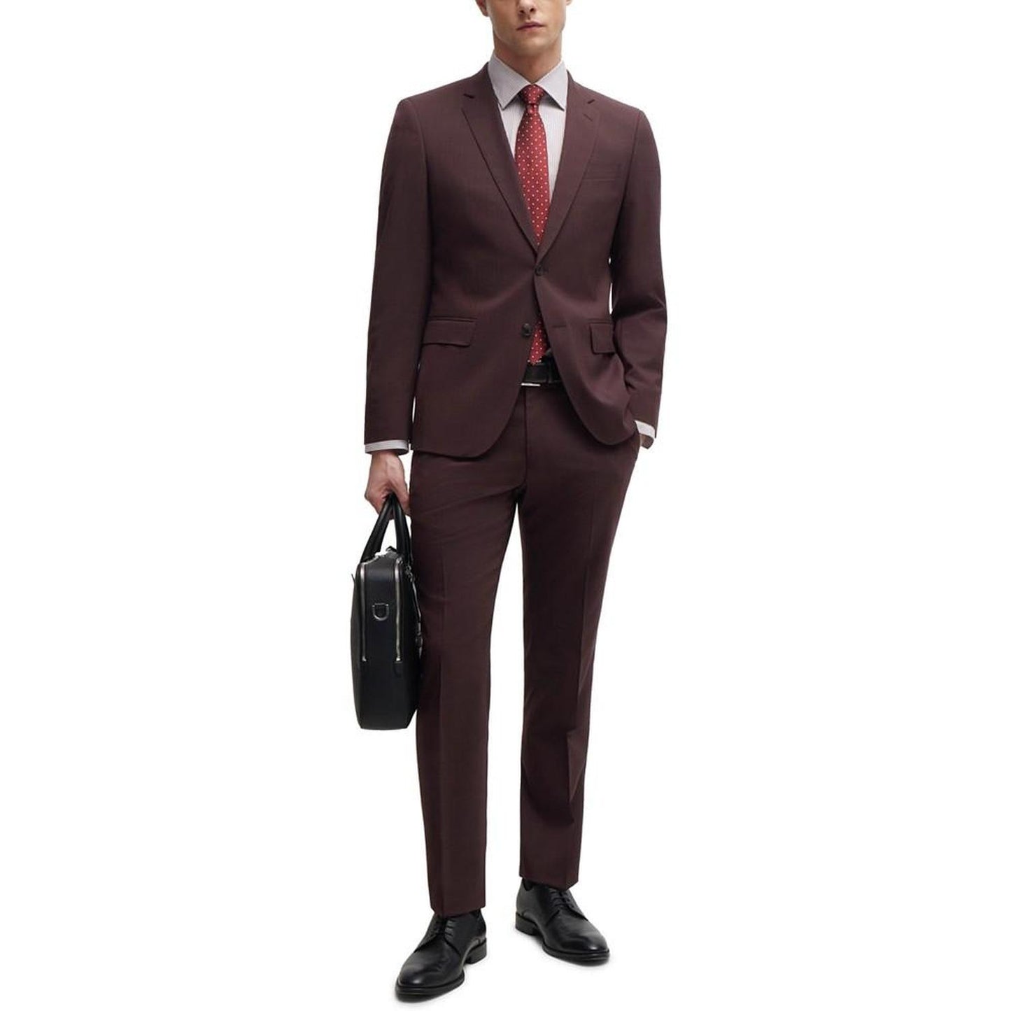 Men's Slim-Fit Patterned Suit