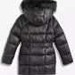 Girls 7-16 Active Belted Stadium Puffer Jacket With Faux-Fur Trim
