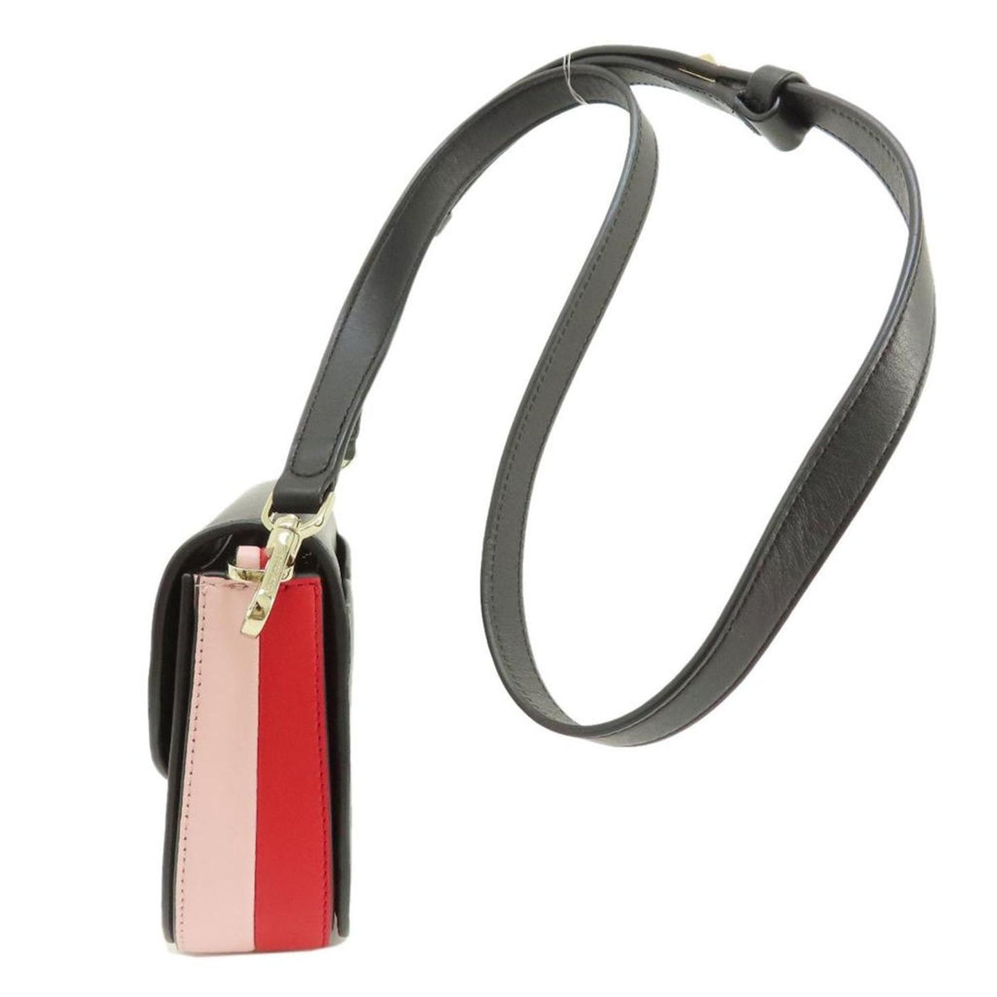 pink  Color Leather Shoulder Bag (Pre-Owned)