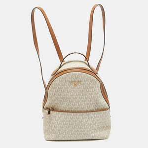 Michael Kors Brown/white Signature Coated Canvas And Leather  display picture 2