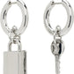 Silver Friendship Padlock Earrings