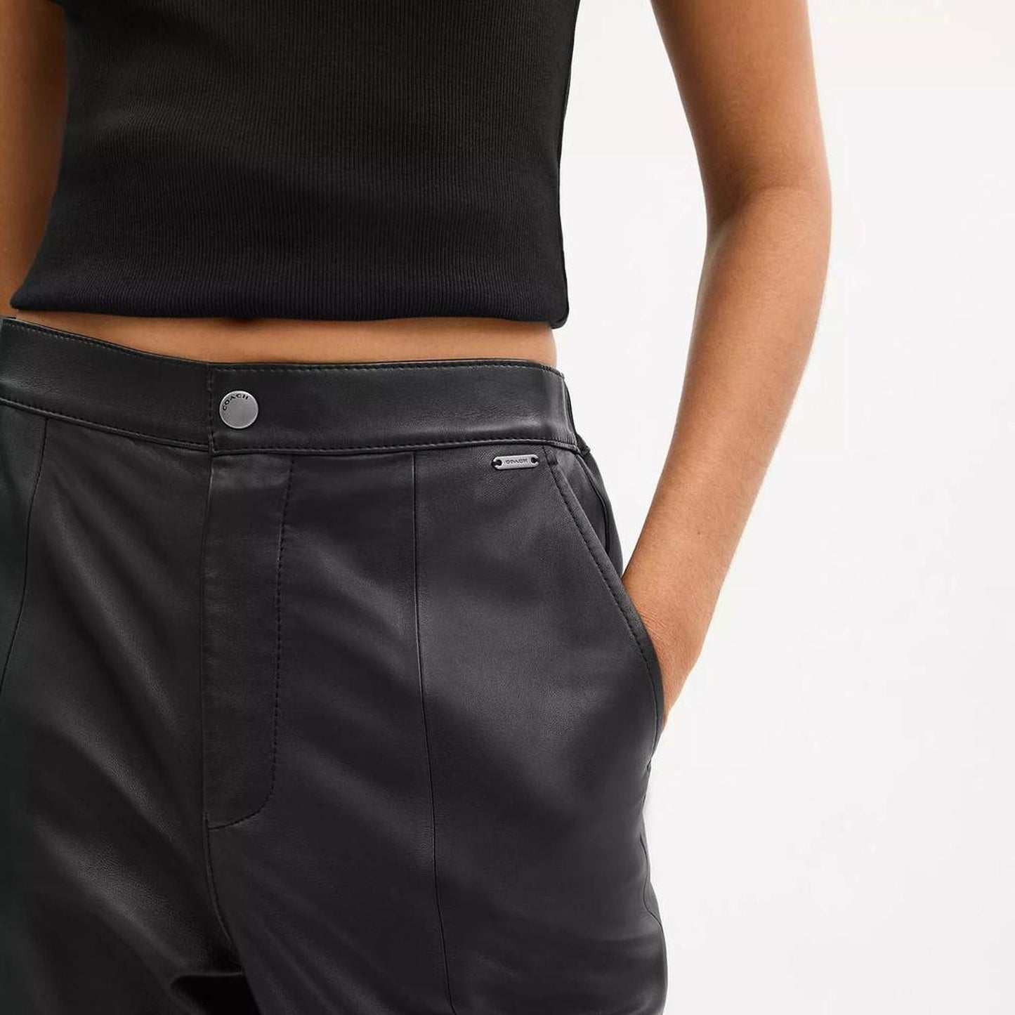 Coach Outlet Leather Pants